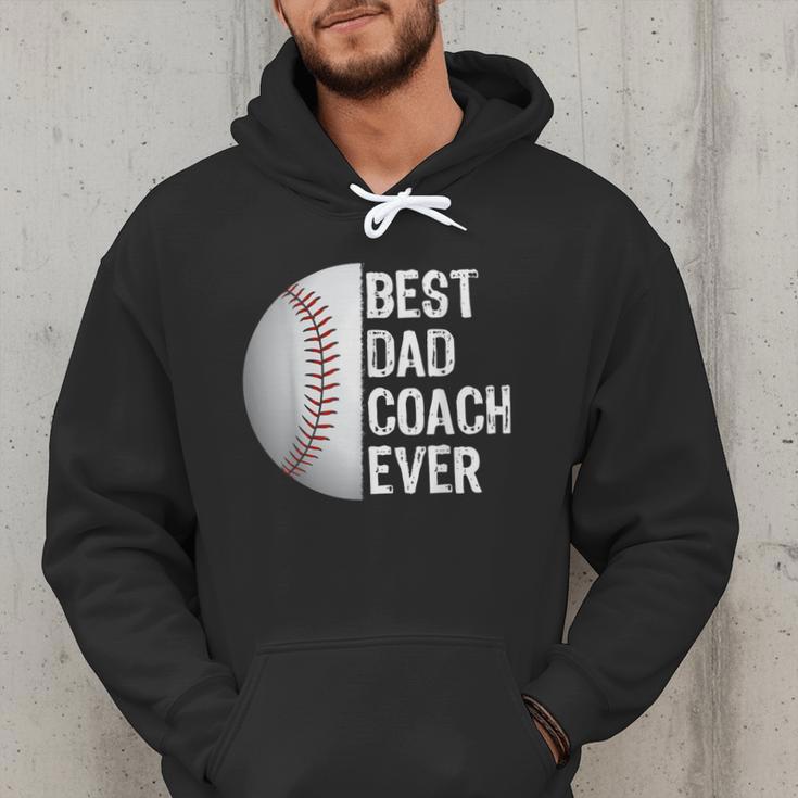 Best Dad Coach Ever Baseball For Sport Lovers Men Hoodie