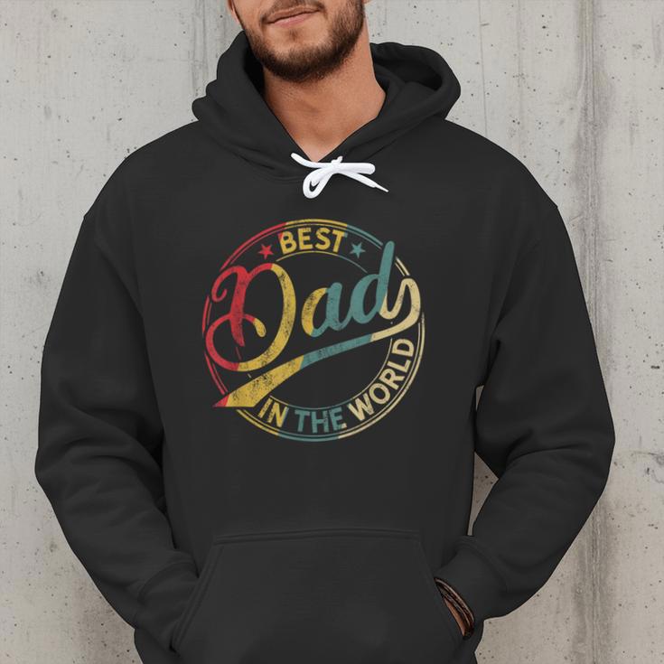 Best Dad In The World Father's Day Vintage Dad Men Hoodie
