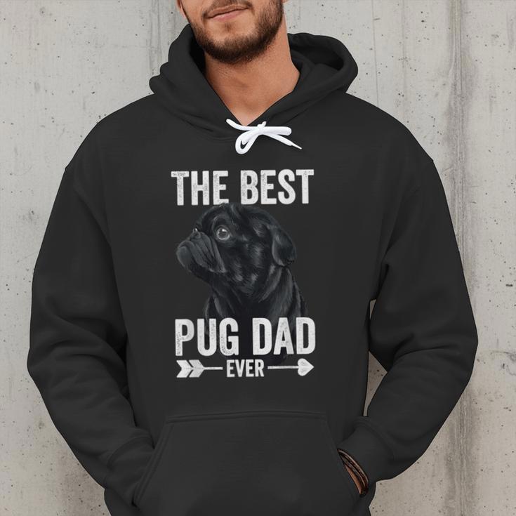 Best Pug Dad Ever Fathers Day Cute Daddy Dad Pug Men Hoodie