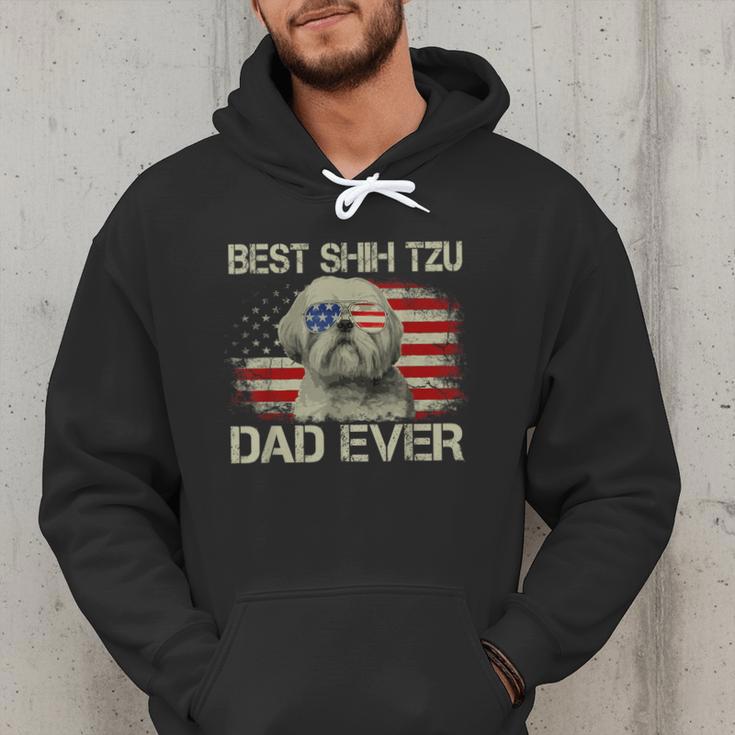 Best Shih Tzu Dad Ever Tshirt Dog Lover American Flag Men Hoodie Best Shih Tzu Dad Ever Tshirt Dog Lover American Flag Men Hoodie