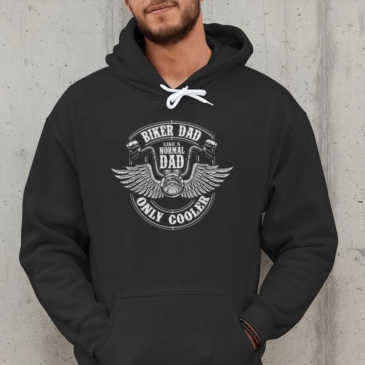 Biker Dad Like A Normal Dad Only Cooler Motorcycle Biker Men Hoodie