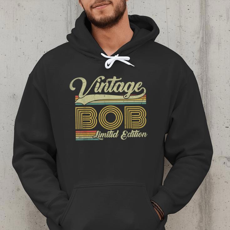 Bob Name Vintage Bob Father's Day Dad Bob Men Hoodie