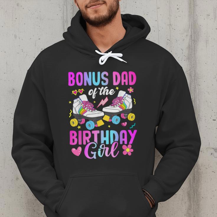 Bonus Dad Of The Birthday Girl Rolling Skate Bday Family Men Hoodie