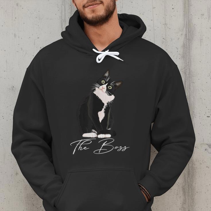 Boss Tuxedo Cat Lovers Tee Shirt For Mom Dad Men Hoodie