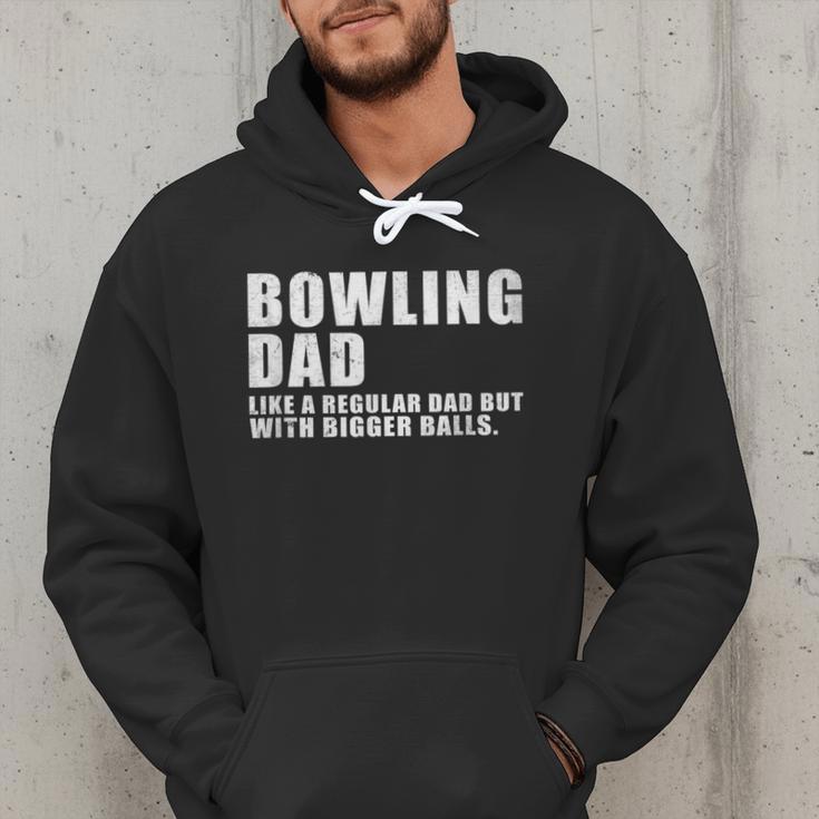 Bowling Dad Like A Regular Dad But Bigger Balls Bowling Dad Men Hoodie