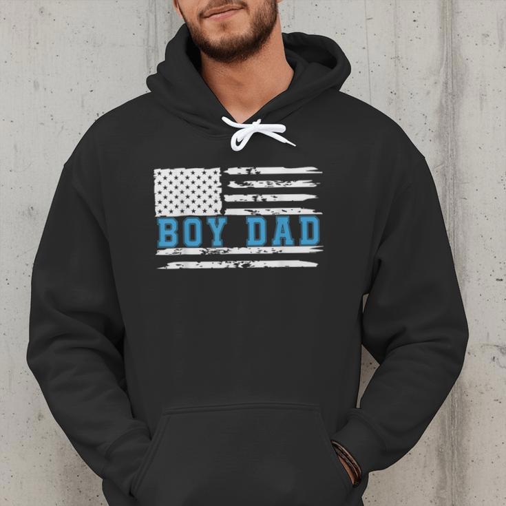 Boy Dad Proud Dad Of Boy Father Of Boy Shirt For Dad US Flag Men Hoodie