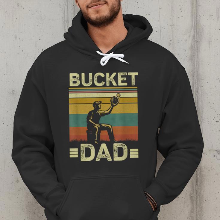 Bucket Dad Softball Dad Baseball Coach Father's Day Men Hoodie