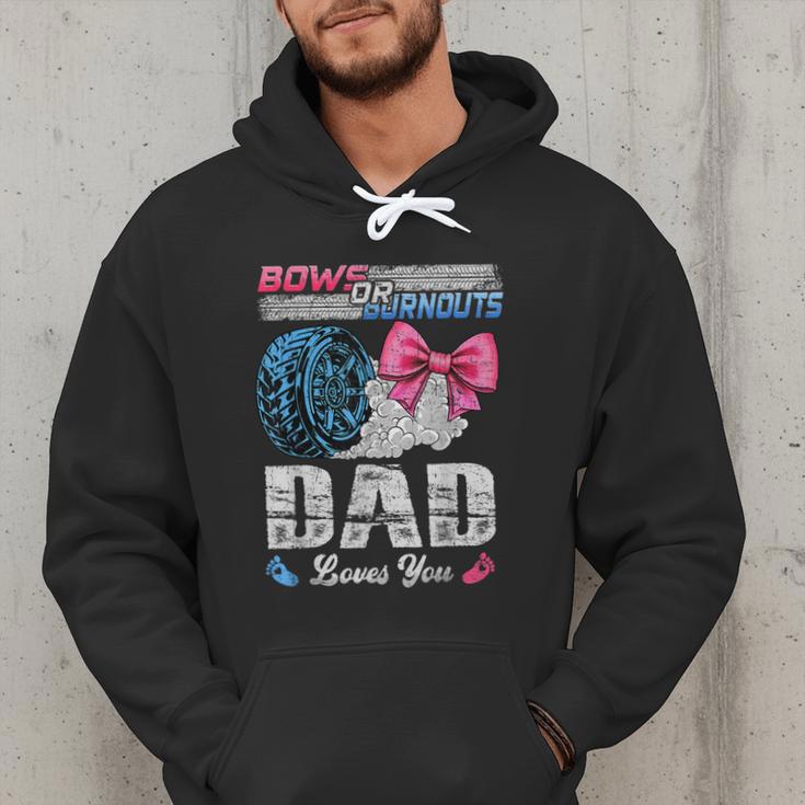 Burnouts Or Bows Your Dad Loves You Gender Reveal Men Hoodie