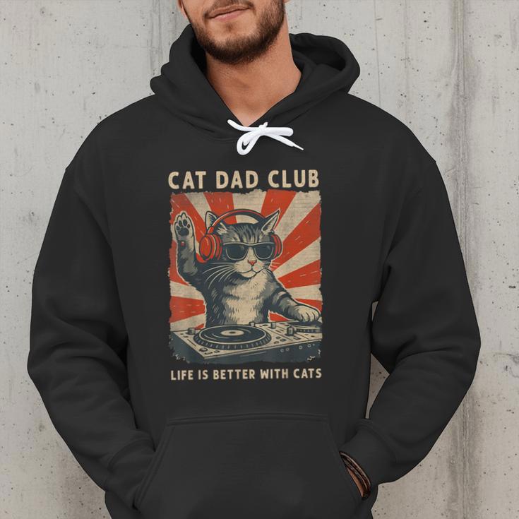 Cat Dad Club Life Is Better With Cats Cat Dad Cat Men Hoodie