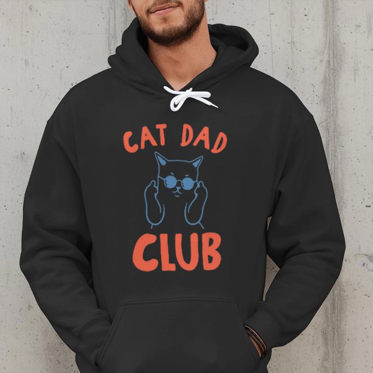 Cat Dad Club Life Is Better With Cats Retro Cat Dad Men Hoodie