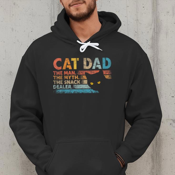 Cat Dad The Man The Myth Snack Dealer Fathers Day Men Hoodie