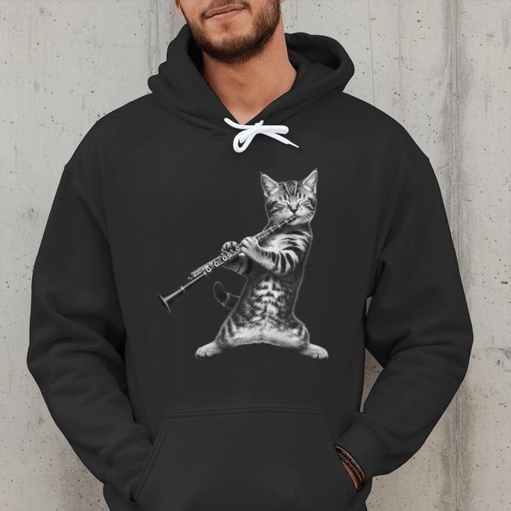 Cat Playing The Clarinet For Cat Lover Cat Mom Cat Dad Men Hoodie Cat Playing The Clarinet For Cat Lover Cat Mom Cat Dad Men Hoodie