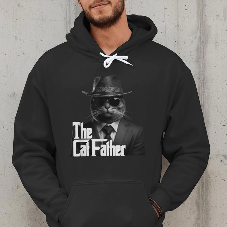The Catfather Fathersday Best Birthday Cat Dad Men Hoodie