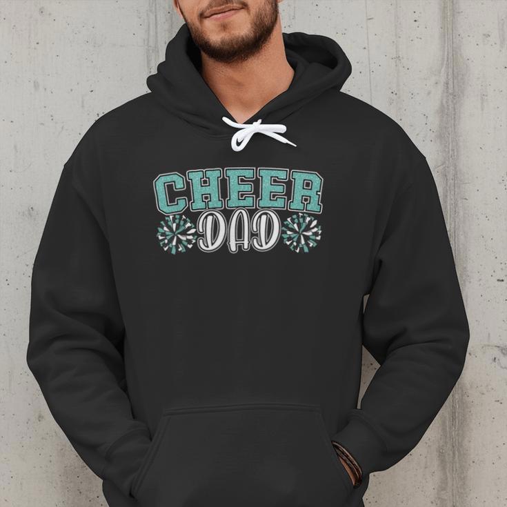 Cheer Dad My Favorite Cheerleader Calls Me Dad Teal Blue Men Hoodie