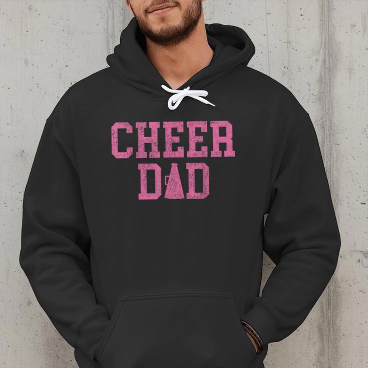 Cheer Dad Vintage Retro Cheerleading Pink Men Hoodie