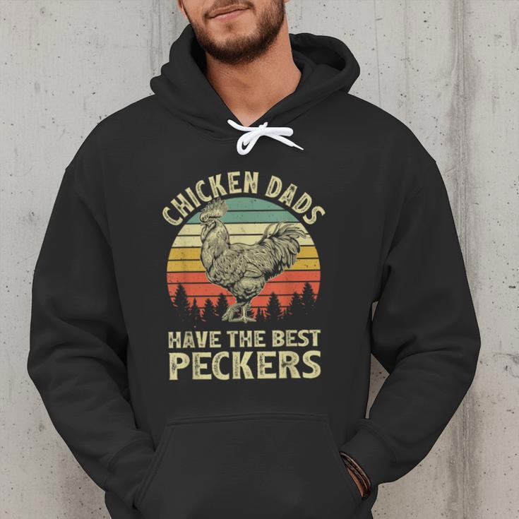 Chicken Dads Have The Best Peckers Vintage Apparel Men Hoodie