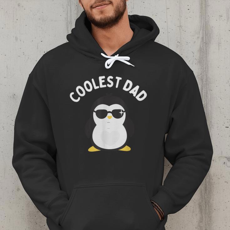 The Coolest Dad Cool Penguin By Dangerous Dad Men Hoodie