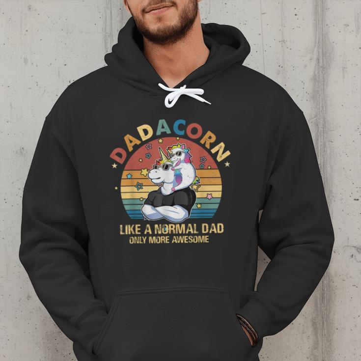 Cute Dadacorn Like A Normal Dad Only More Awesome Daddy Men Hoodie