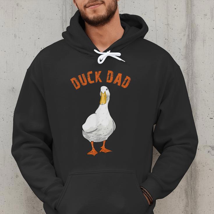 Cute Duck Dad Lover Illustration Duck Owner Men Hoodie