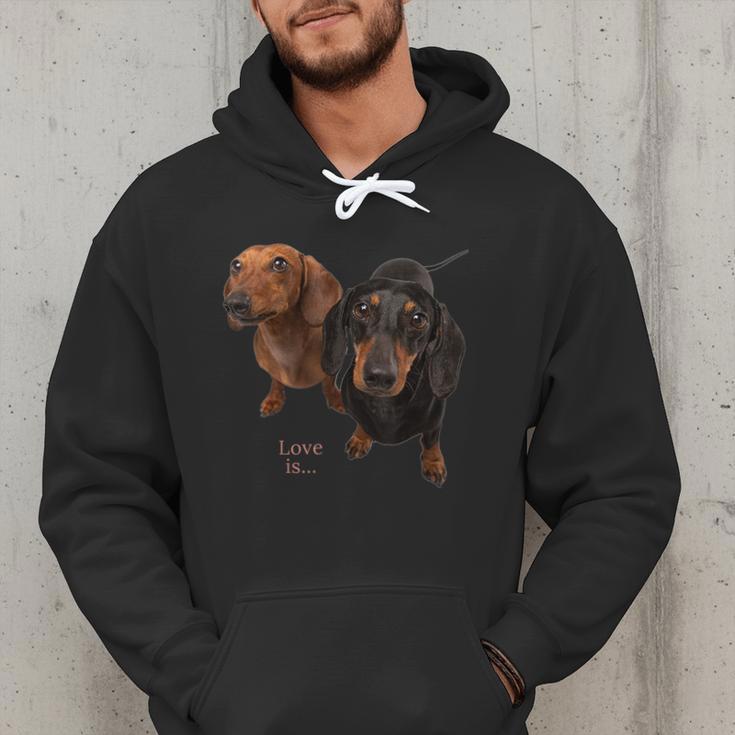 Dachshund Shirt Doxie Mom Dad Love Wiener Dog Puppy Cute Tee Men Hoodie