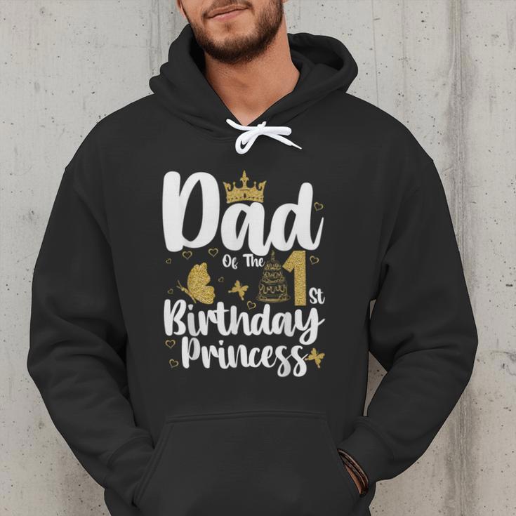 Dad Of The 1st Birthday Princess Girl 1 Years Old B-Day Men Hoodie