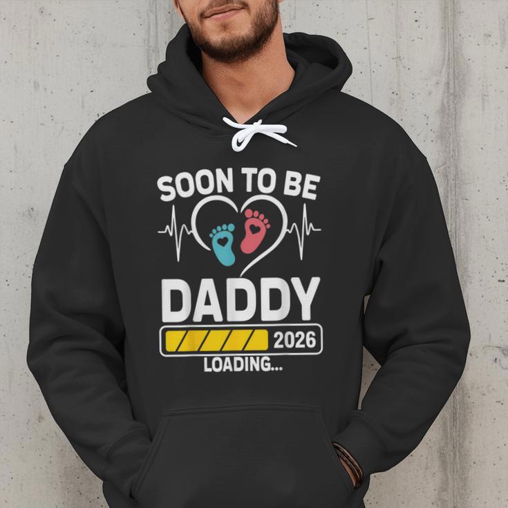 Dad To Be 2026 Loading Dad Est 2026 Promoted To Daddy Men Hoodie
