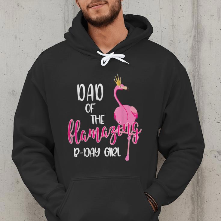 Dad Of B-Day Girl Flamazing Pink Flamingo Birthday Party Men Hoodie Dad Of B-Day Girl Flamazing Pink Flamingo Birthday Party Men Hoodie