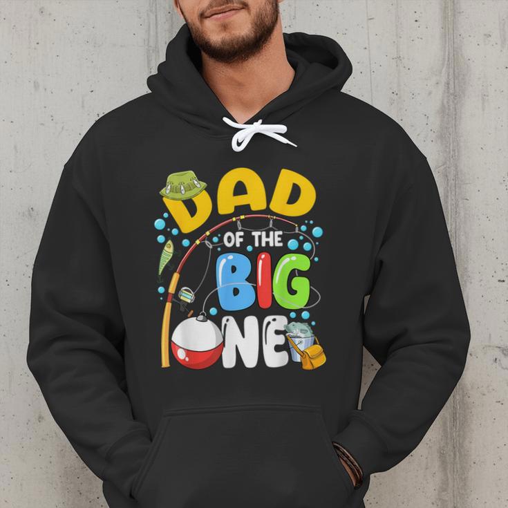 Dad Of The Big One Fishing Birthday Boy Family Party Men Hoodie Dad Of The Big One Fishing Birthday Boy Family Party Men Hoodie