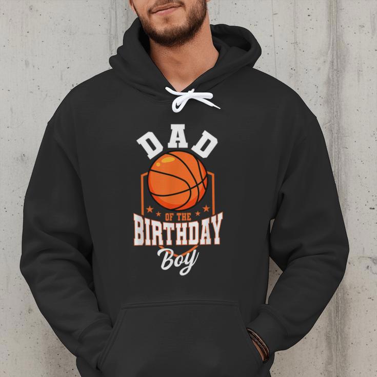 Dad Of The Birthday Boy Basketball Theme Bday Party Men Hoodie