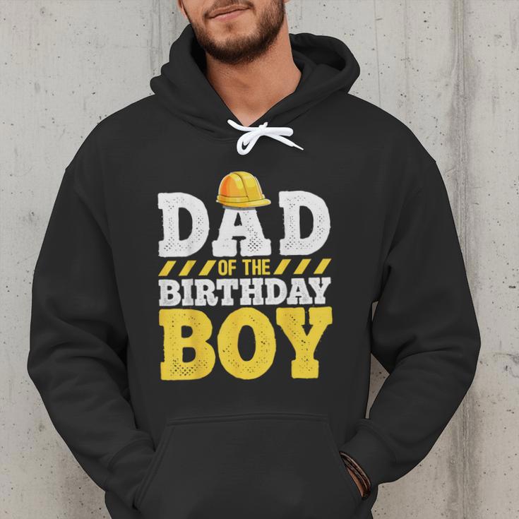 Dad Of The Birthday Boy Construction Birthday Party Hat Men Men Hoodie