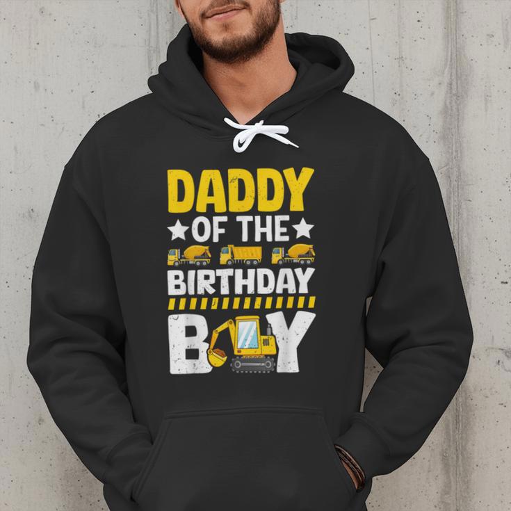 Dad Of The Birthday Boy Construction Theme Party Matching Men Hoodie