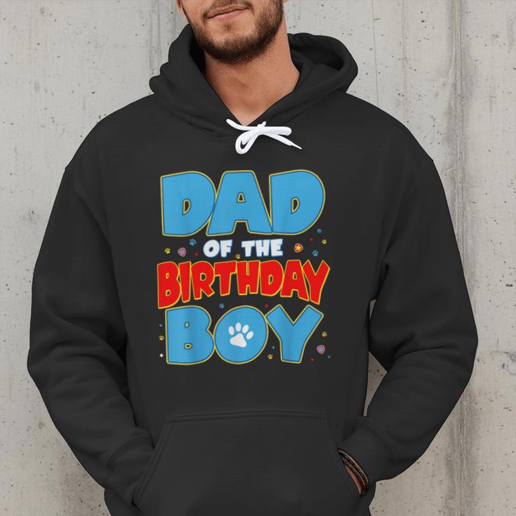 Dad Of The Birthday Boy Dog Lover Birthday Family Men Hoodie