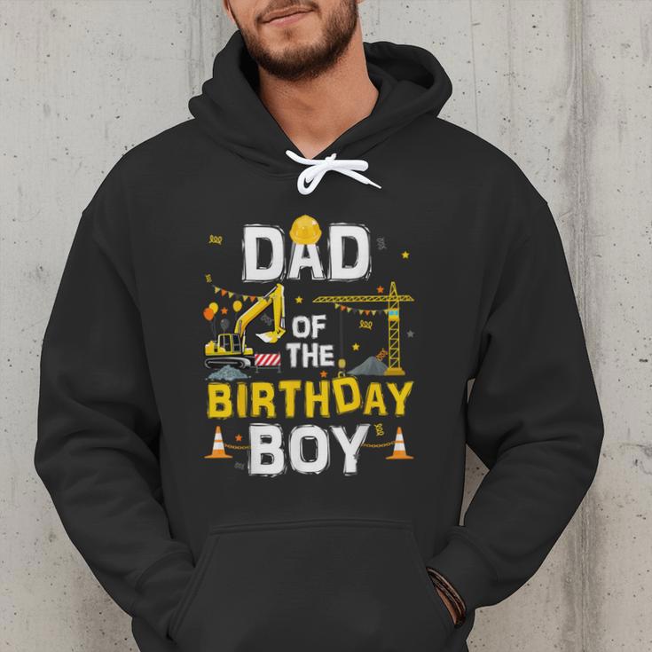 Dad Of The Birthday Boy Matching Construction Crew B-Day Men Hoodie