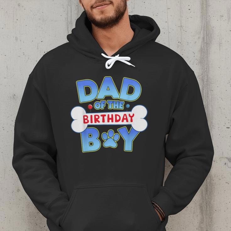 Dad Of The Birthday Boy Matching Dog Family Birthday Party Men Hoodie