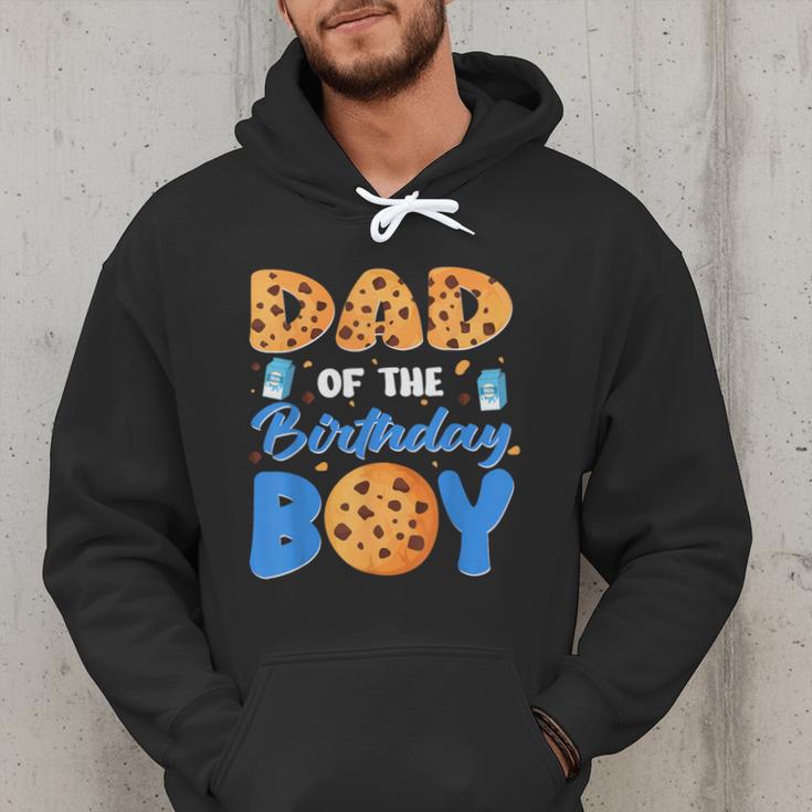 Dad Of The Birthday Boy Milk And Cookies 1 Year Old Men Hoodie