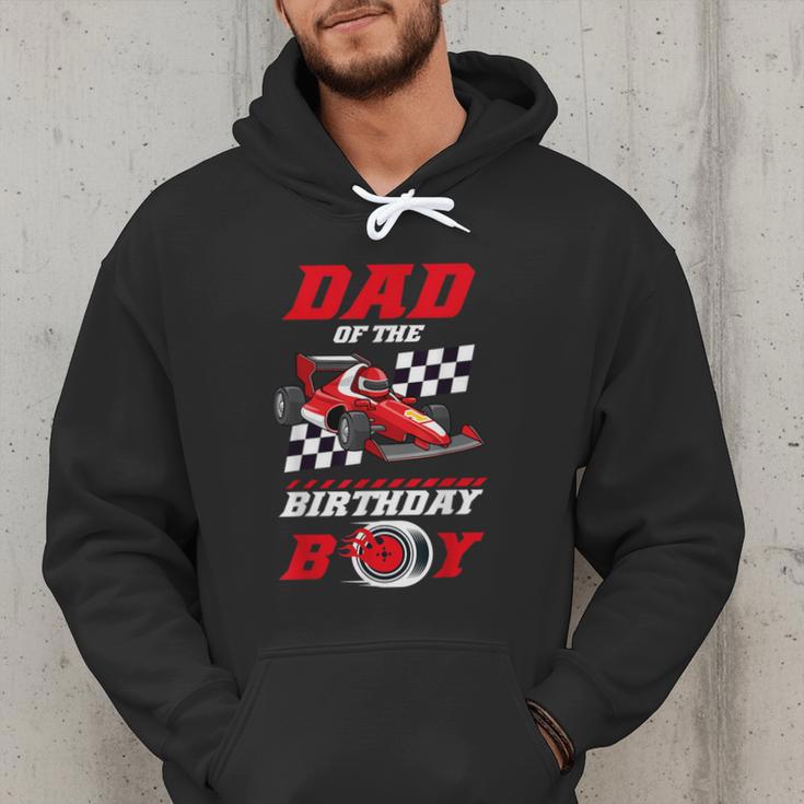 Dad Of The Birthday Boy Pit Crew Race Car Matching Family Men Hoodie