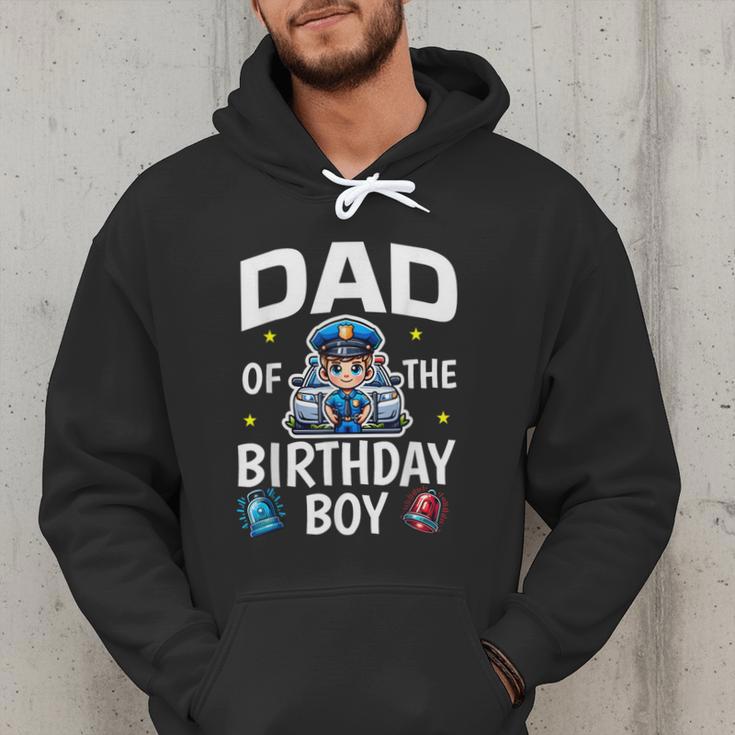 Dad Of The Birthday Boy Police Car Policeman Police Officer Men Hoodie