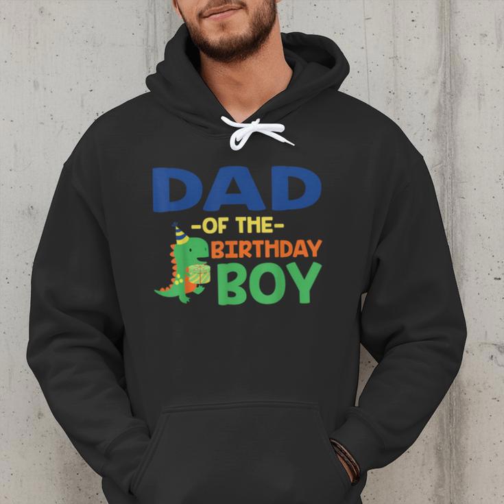 Dad Of The Birthday For Boy Saurus Rex Dinosaur Party Men Hoodie