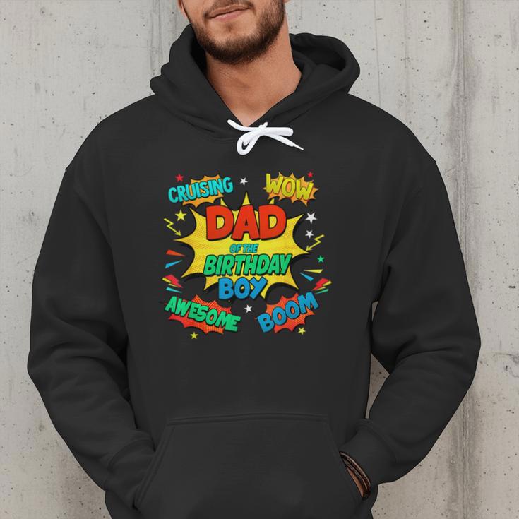 Dad Of The Birthday Boy Shirt Father Superhero Comic Party Men Hoodie