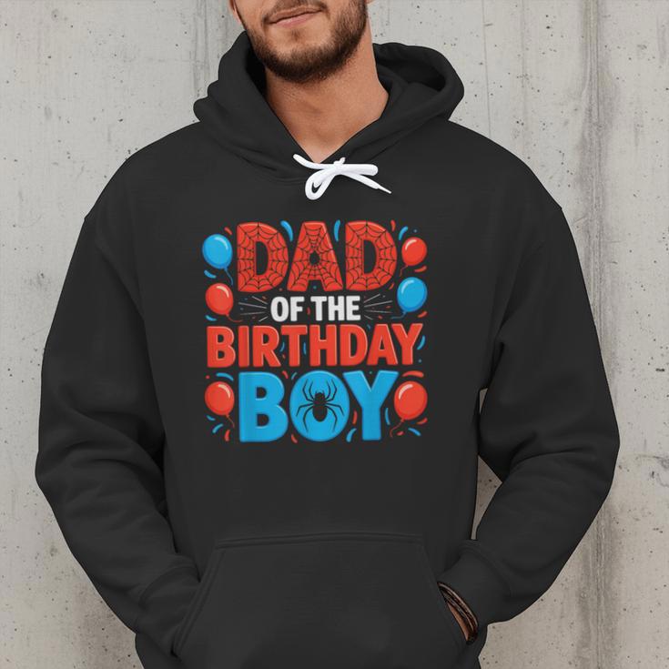 Dad Of The Birthday Boy Spider Web Party Men Hoodie