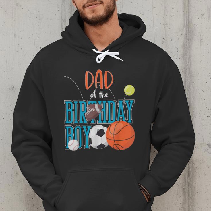 Dad Of The Birthday Boy Sports Matching Family Men Hoodie