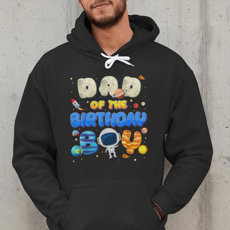 Dad Of The Birthday Boy Two The Moon Space Family Matching Men Hoodie