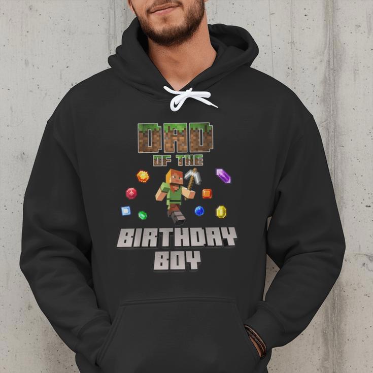 Dad Of The Birthday Boy Video Gamer Pixel Number Men Hoodie
