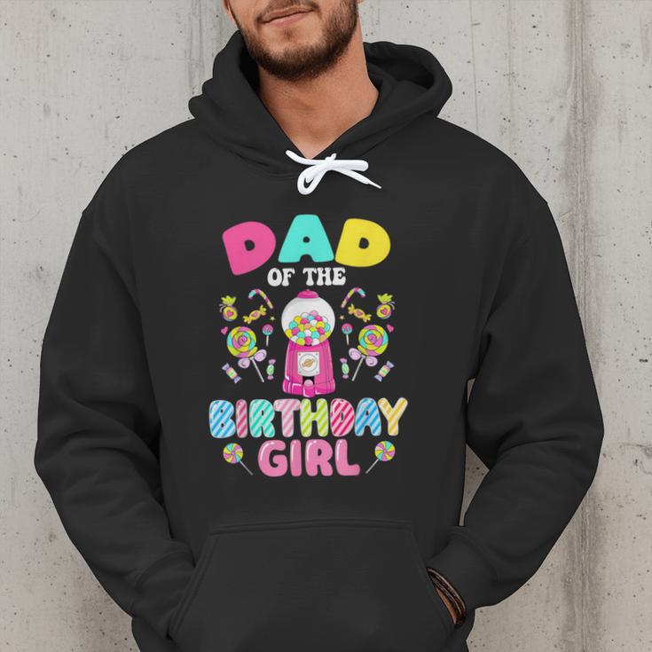 Dad Of The Birthday Girl Candy Family Bday Party Men Hoodie