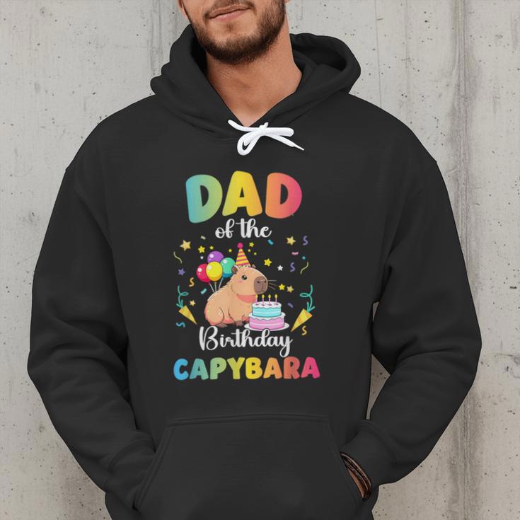 Dad Of The Birthday Girl Capybara Bday Party Family Men Hoodie