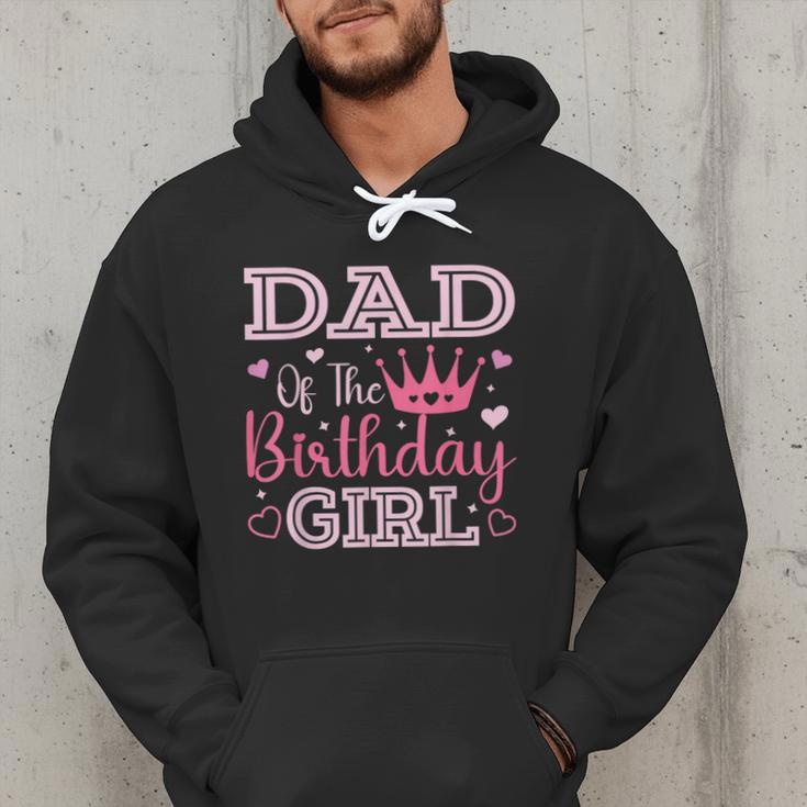 Dad Of The Birthday Girl Cute Pink Matching Family Party Men Hoodie