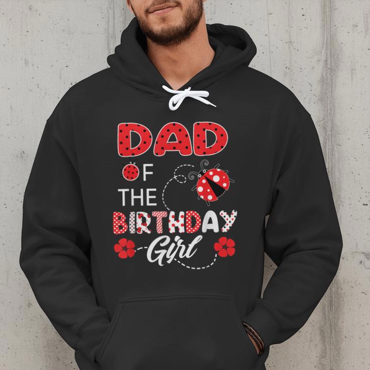 Dad Of The Birthday Girl Family Ladybug Birthday Men Hoodie