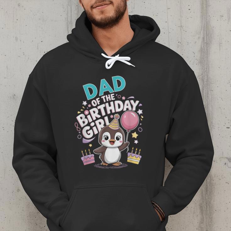 Dad Of The Birthday Girl Pesto Baby Penguin Party Men Hoodie