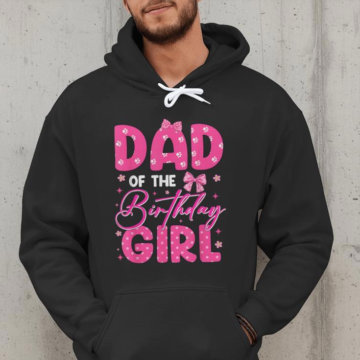 Dad Of The Birthday Girl Pink Bow Birthday Girl Family Men Hoodie Dad Of The Birthday Girl Pink Bow Birthday Girl Family Men Hoodie