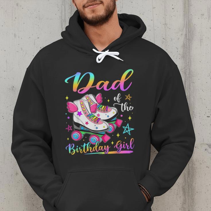 Dad Of The Birthday Girl Rolling Skate Family Matching Men Hoodie